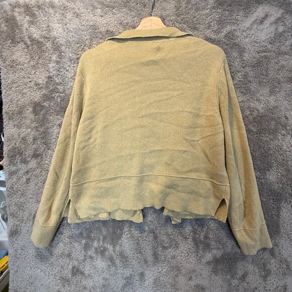 Poetry Cotton Open Collared Jacket Cardigan Sweater 10 M Cotton Edge to Edge - Picture 4 of 9